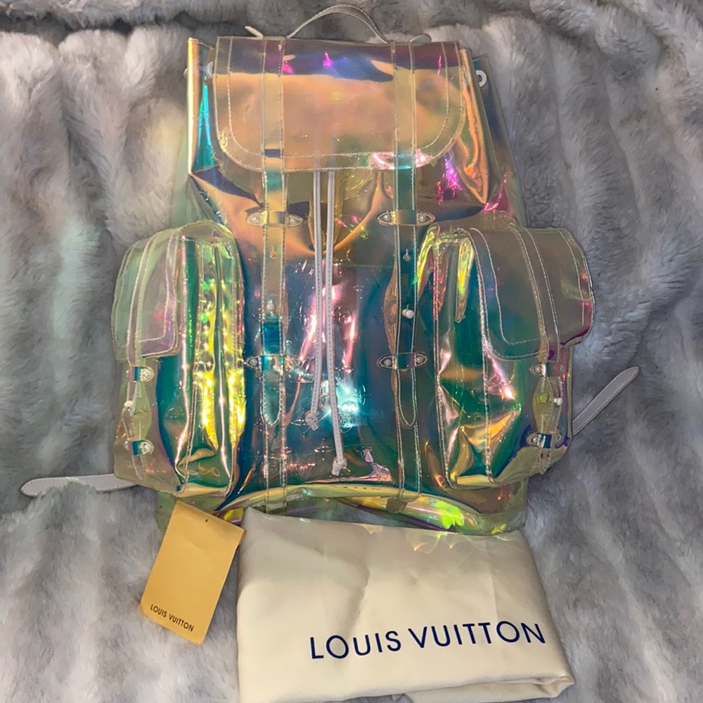 Louis Vuitton Christopher Backpack Limited Edition Monogram Prism PVC GM